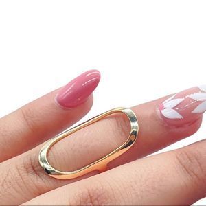 18k Gold Filled Simple Soft Rectangle See Through Ring